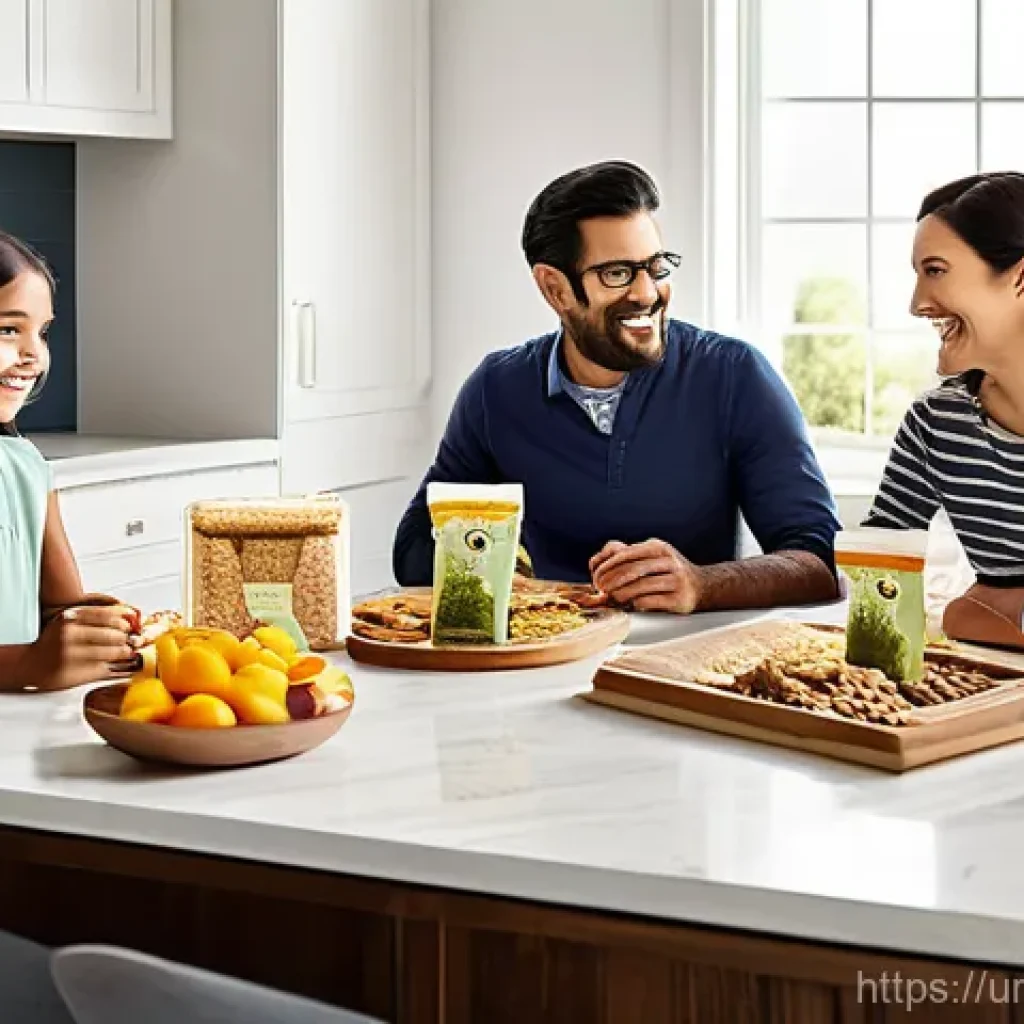 곤충 단백질에 대한 소비자의 인식 - **Prompt 1: A Wholesome Family Meal Featuring Modern Insect-Based Products**
"A photorealistic, ...